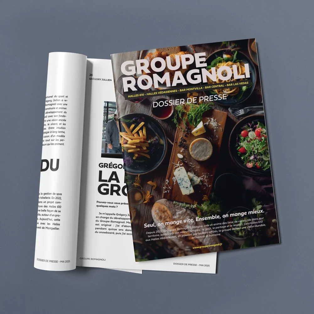 La couverture du dossier de presse du Groupe Romagnoli